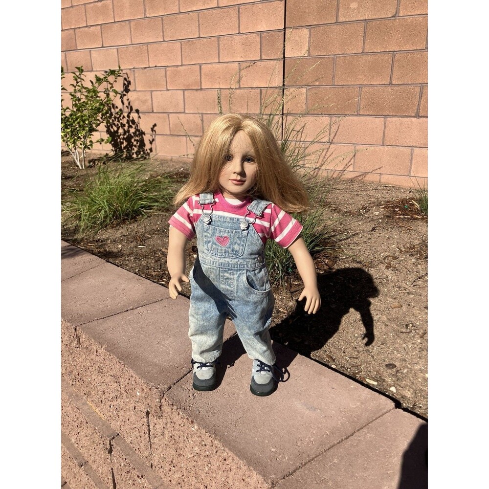 VTG 1996 My Twinn 23” Customized Doll Blue Eyes Brown Hair Original Outfit